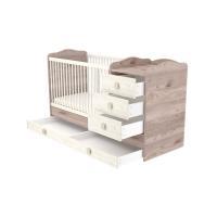 Viktória kombi postýlka 3-zásuvková s přebalovacím pultem 