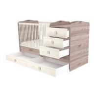 Viktória MAXI 5-zásuvková kombi postýlka s přebalovacím pultem 