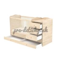 Nikoleta kombi postýlka 3-zásuvková s přebalovacím pultem 