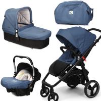 CASUALPLAY - Set kočárek LOOP, autosedačka Baby 0plus, korba Cot a Bag 2020 Lapis Lazuli