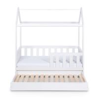 Klups Dětská postýlka - domeček LIV 160x80 cm se šuplíkem bílá 