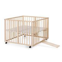 KLUPS dřevěná ohrádka II s kolečky Borovice