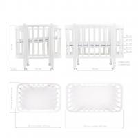 Smart Bed Dětská antirefluxní pěstební postýlka Nika – šedá