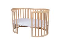 Dětská rostoucí postýlka 9v1 oval Natural + Matrace 2v1
