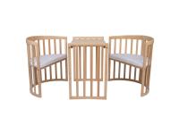 Dětská kulatá postýlka 9v1 oval natural + Set