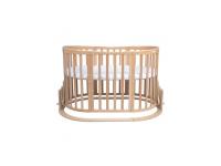 Dětská kulatá postýlka 9v1 oval natural + Set