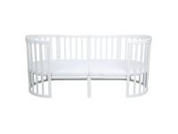 Dětská kulatá postýlka 9v1 oval white + Set