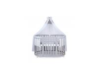 Dětská kulatá postýlka 9v1 oval grey + Set