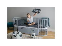 Dětská kulatá postýlka 9v1 oval grey + Set