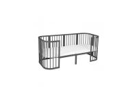 Dětská kulatá postýlka 9v1 oval dark grey + Set