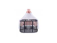 Dětská kulatá postýlka 9v1 oval dark grey + Set