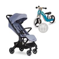 EASYWALKER Jackey + odrážedlo Uniq Turquoise Steel Grey