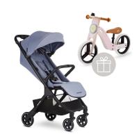 EASYWALKER Jackey + odrážedlo Uniq Pink Steel Grey