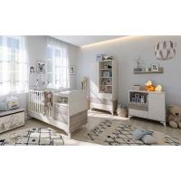 Chloe postýlka 2-zásuvková s přebalovacím pultem krémová