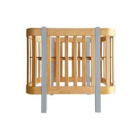 Dětská antirefluxní rostoucí postýlka Nika Duo – přírodní dřevo s šedými nožičkami