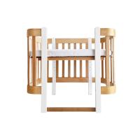 Dětská antirefluxní rostoucí postýlka Nika Duo – přírodní dřevo s bílými nožičkami
