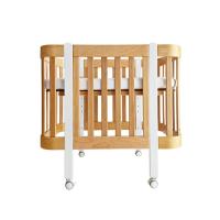 Dětská antirefluxní rostoucí postýlka Nika Duo – přírodní dřevo s bílými nožičkami