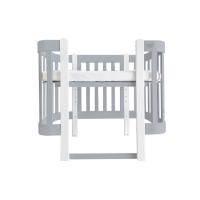 Dětská antirefluxní rostoucí postýlka Nika Duo – šedá s bílými nožičkami