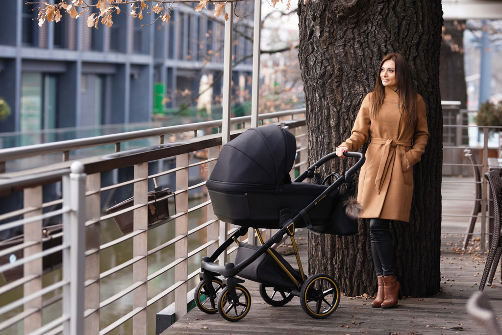 ADAMEX Kočárek kombinovaný Belissa Special Edition Black/Gold