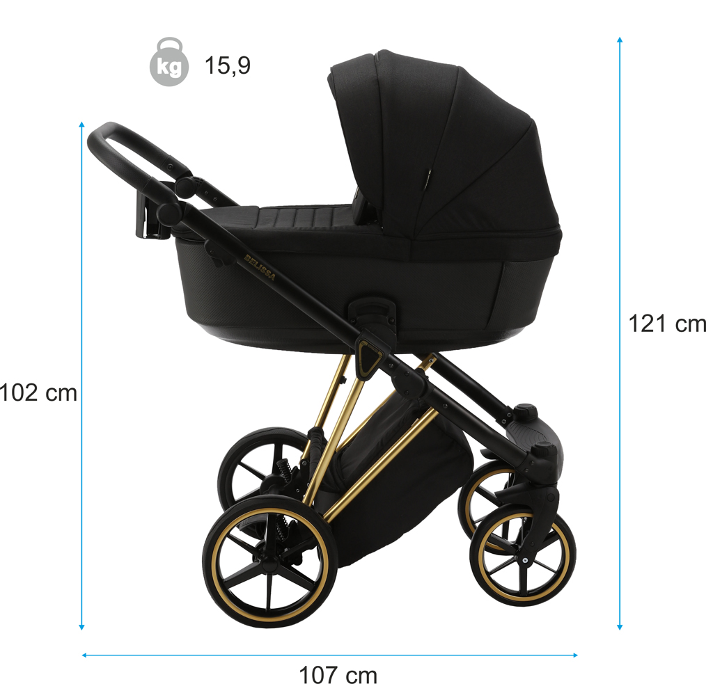 ADAMEX Kočárek kombinovaný Belissa Special Edition Dark Green/Gold