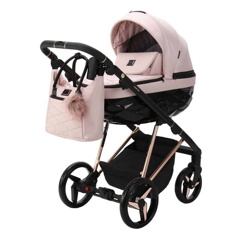 ADAMEX Kočárek kombinovaný Quantum Special Edition Pink/Rosegold