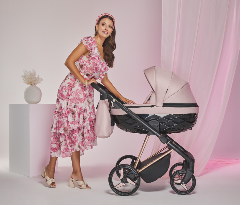 ADAMEX Kočárek kombinovaný Quantum Special Edition Pink/Rosegold