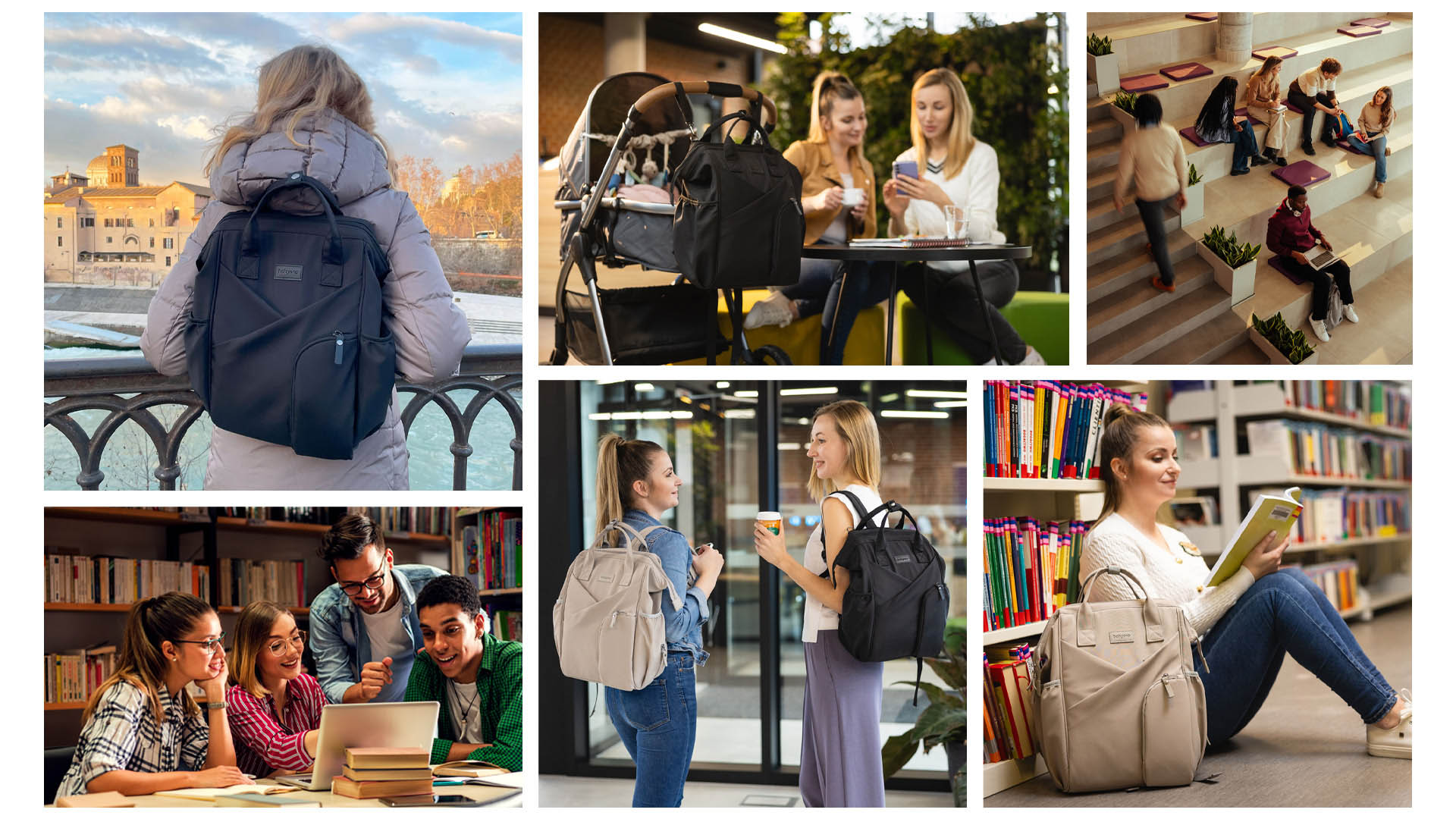 BABYONO Taška přabalovací/batoh Modern Style black