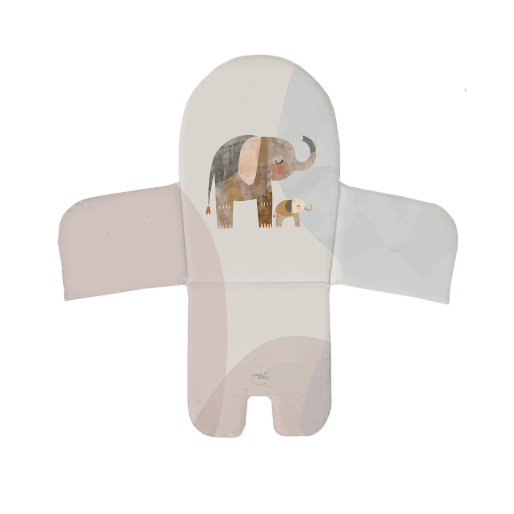 CEBA BABY Vložka do jídelní židle (38x28) Basic Elephant Family