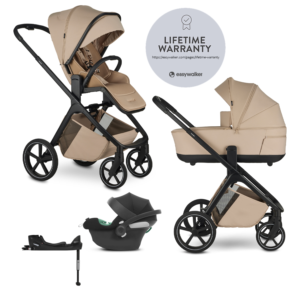 EASYWALKER Kočárek kombinovaný Zoey Almond Taupe + CYBEX Aton B2 i-Size + základna