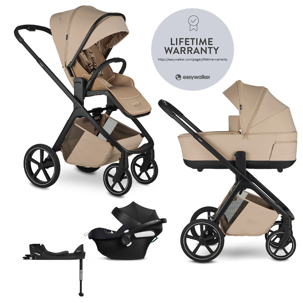 EASYWALKER Kočárek kombinovaný Zoey Almond Taupe + CYBEX Aton B2 i-Size + základna