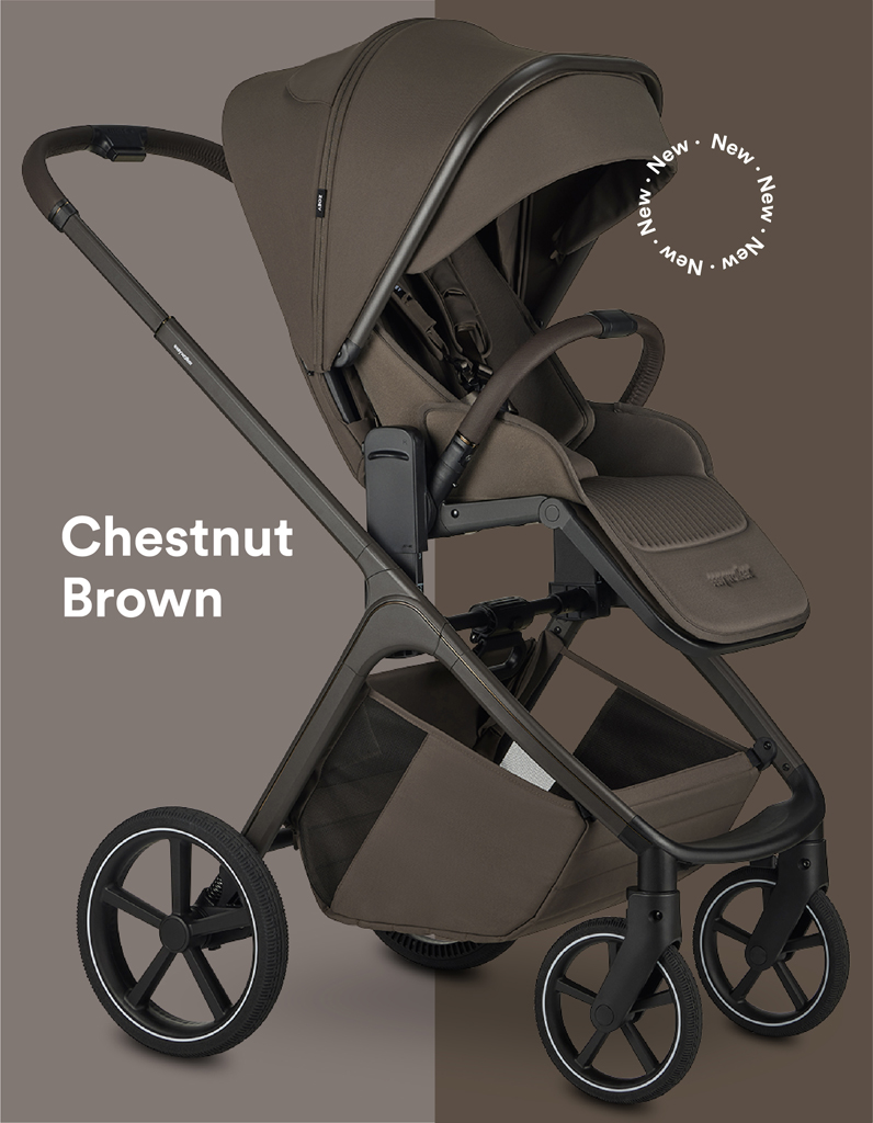 EASYWALKER Kočárek kombinovaný Zoey Chestnut Brown + CYBEX Aton B2 i-Size + základna