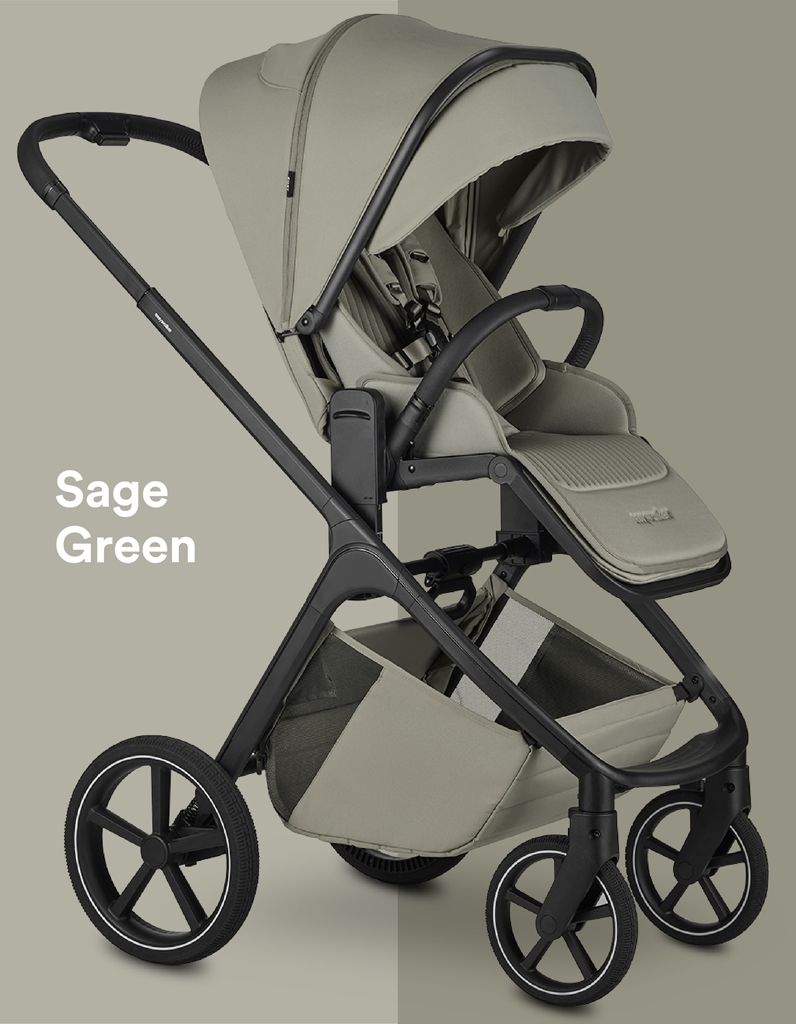 EASYWALKER Kočárek kombinovaný Zoey Sage Green + CYBEX Aton B2 i-Size + základna