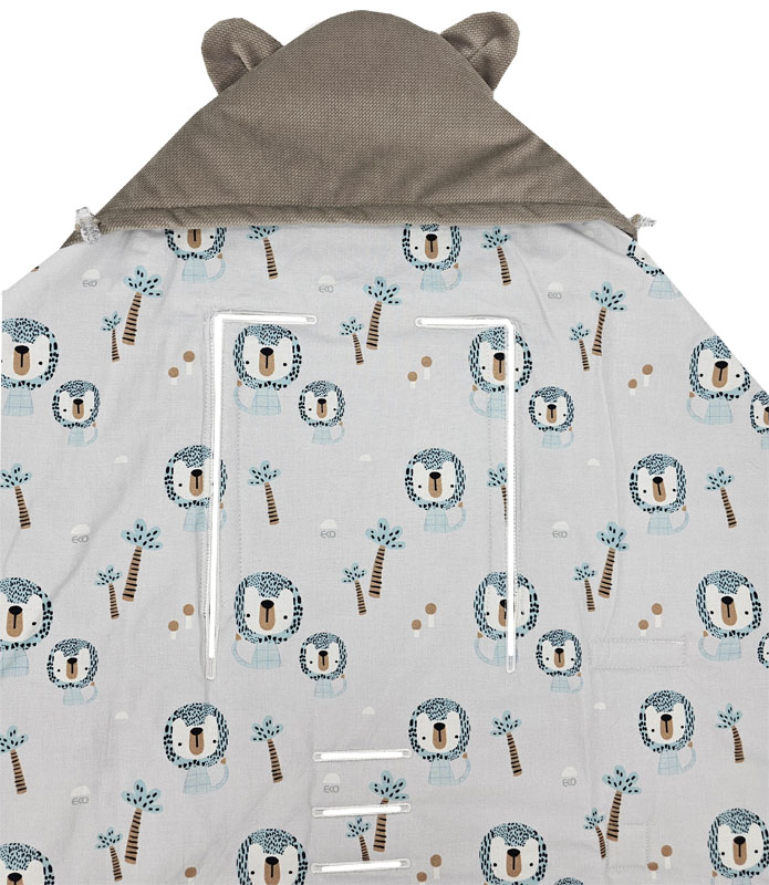 EKO Vak na spaní do autosedačky Velvet Lion beige