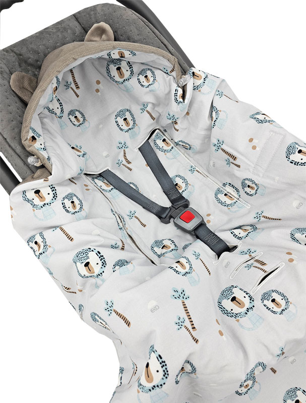 EKO Vak na spaní do autosedačky Velvet Lion beige