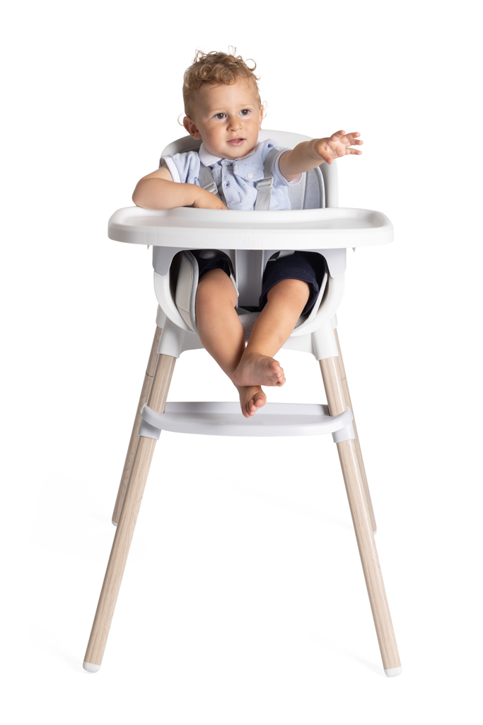 CHICCO Židlička jídelní Polly Essential - Ash