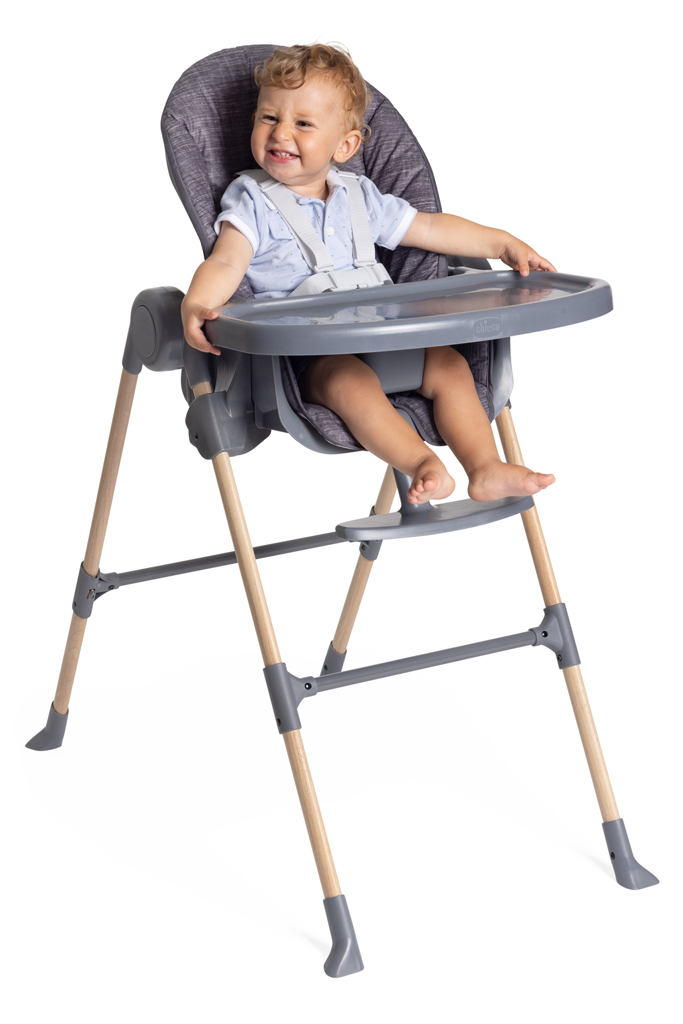 CHICCO Židlička jídelní Polly Essential - Coal