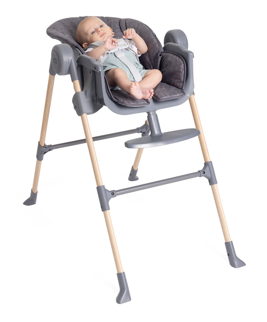 CHICCO Židlička jídelní Polly Essential - Coal
