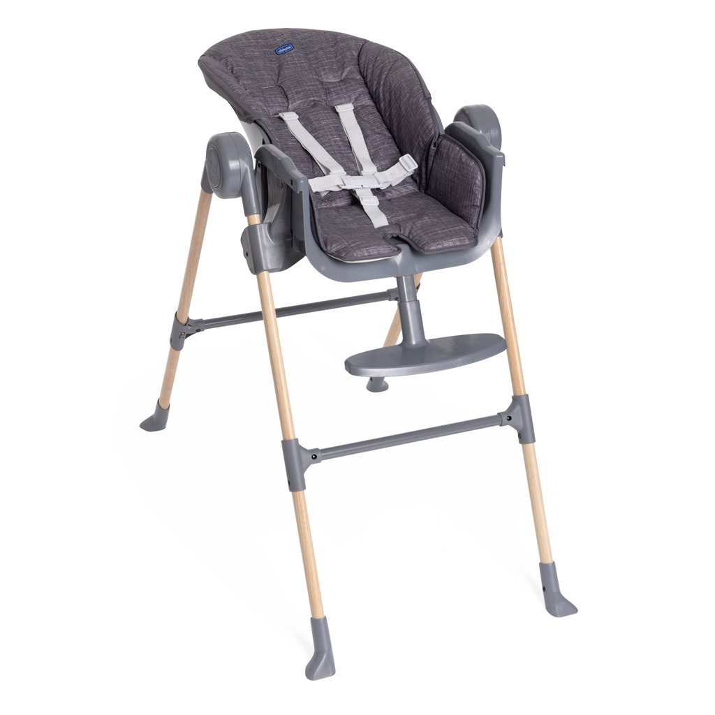 CHICCO Židlička jídelní Polly Essential - Coal