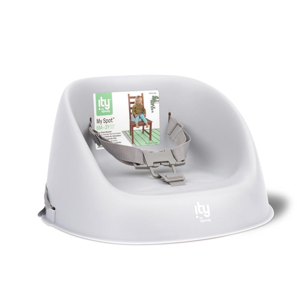 INGENUITY Podsedák na jídelní židli Easy Clean Booster Gray do 15kg