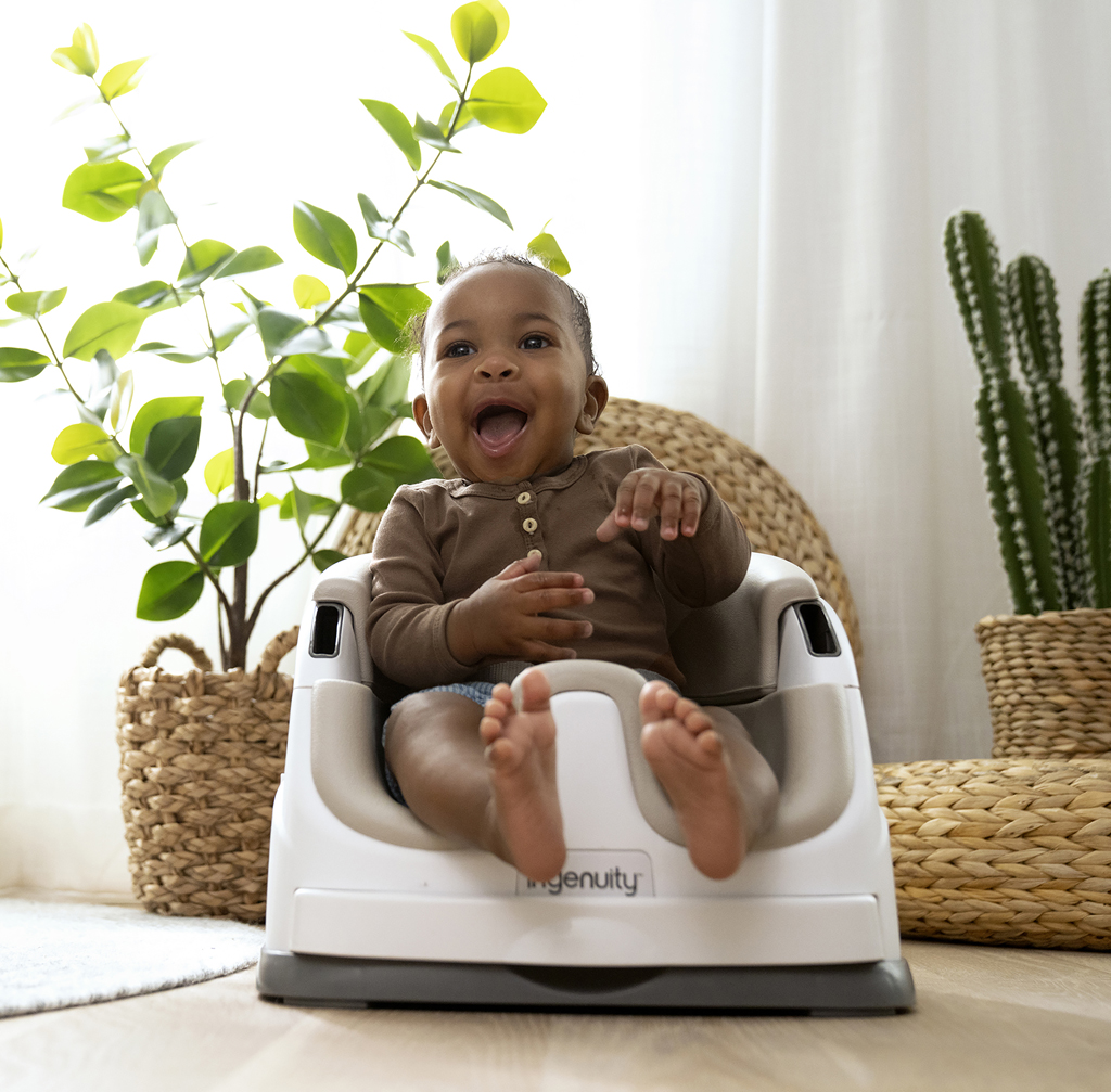 INGENUITY Podsedák na židli 2v1 Baby Base Cashmere 6m+ do 22 kg