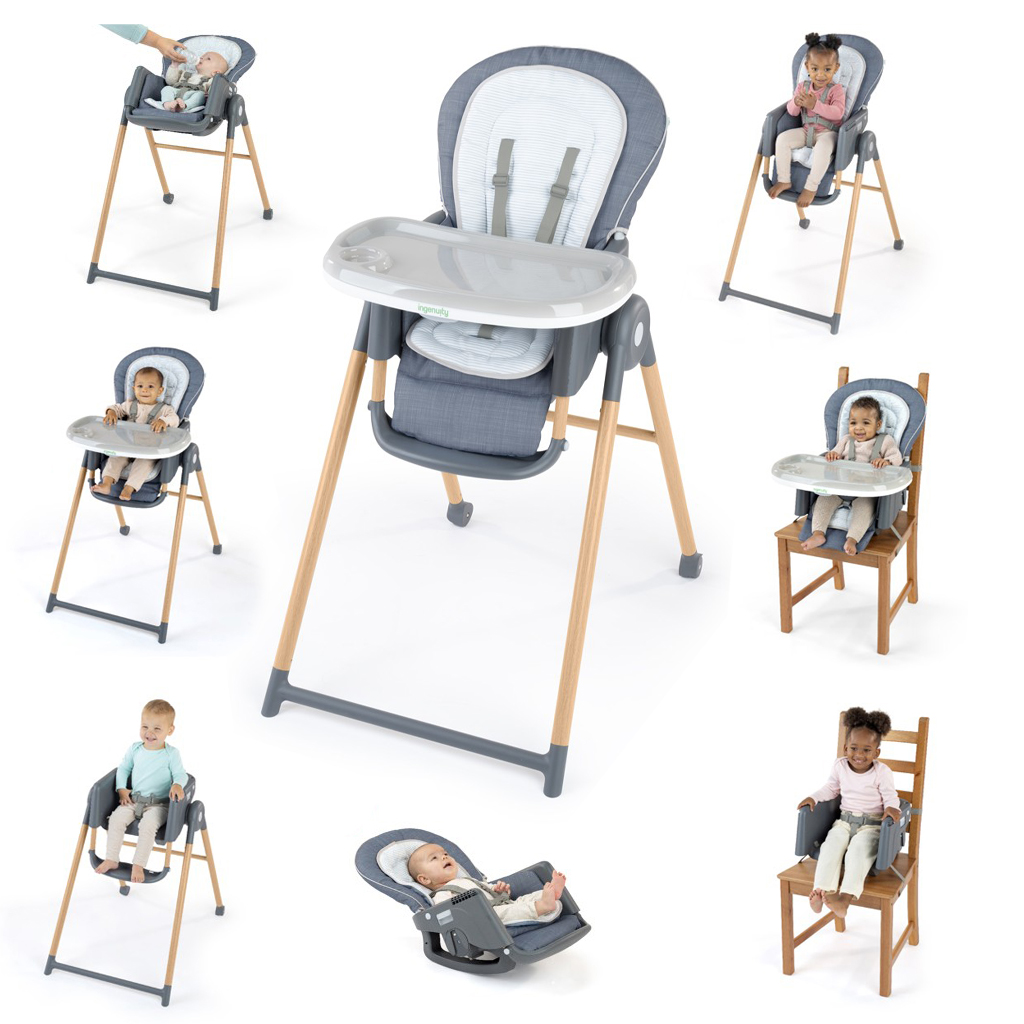 INGENUITY Židle jídelní Deluxe 7v1 Proper Positioner™ Chambray 0m+ do 23 kg