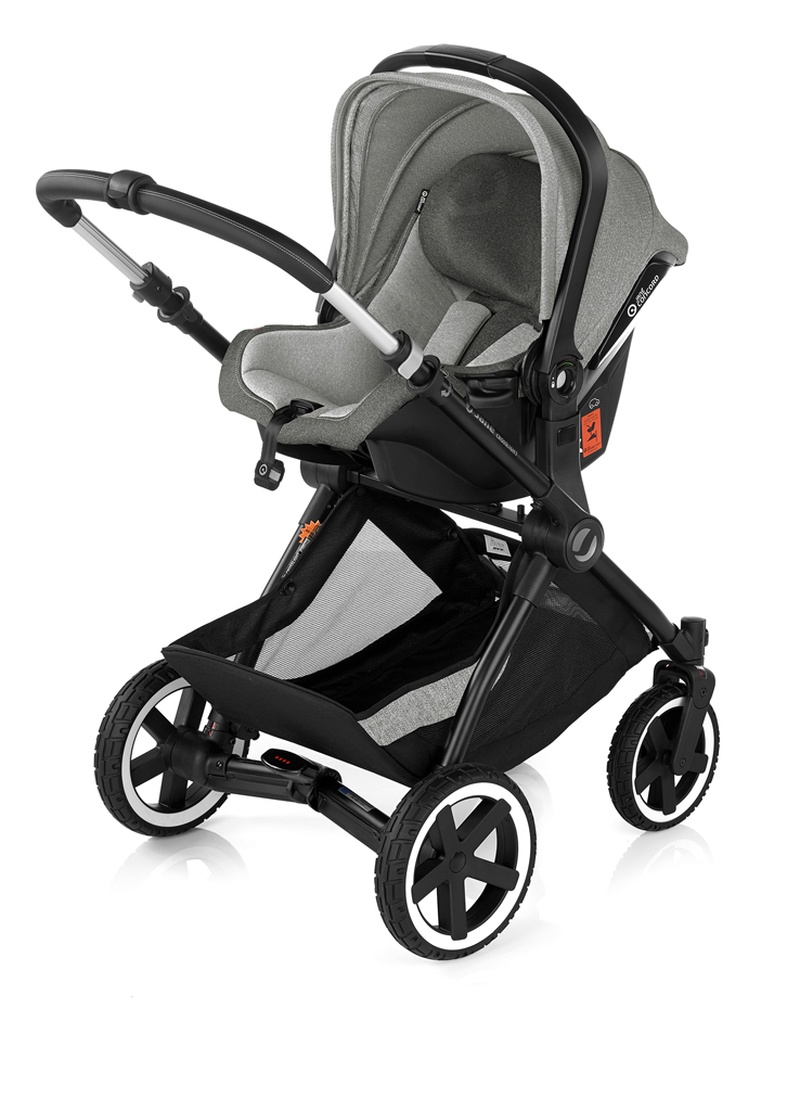 JANÉ Kočárek kombinovaný Crosslight + korba Micro Pro + autosedačka Koos i-size Dim Grey