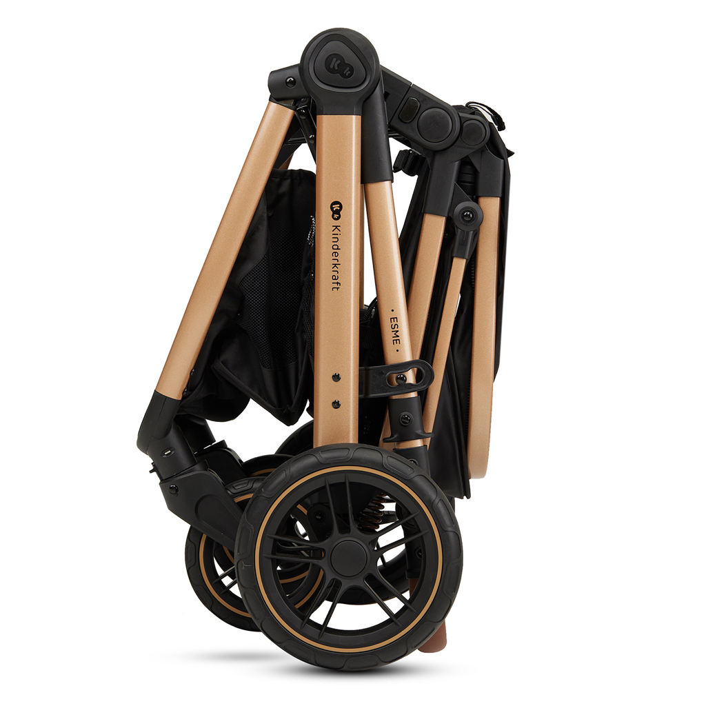 KINDERKRAFT Kočárek kombinovaný 3v1 Esme Pure Black