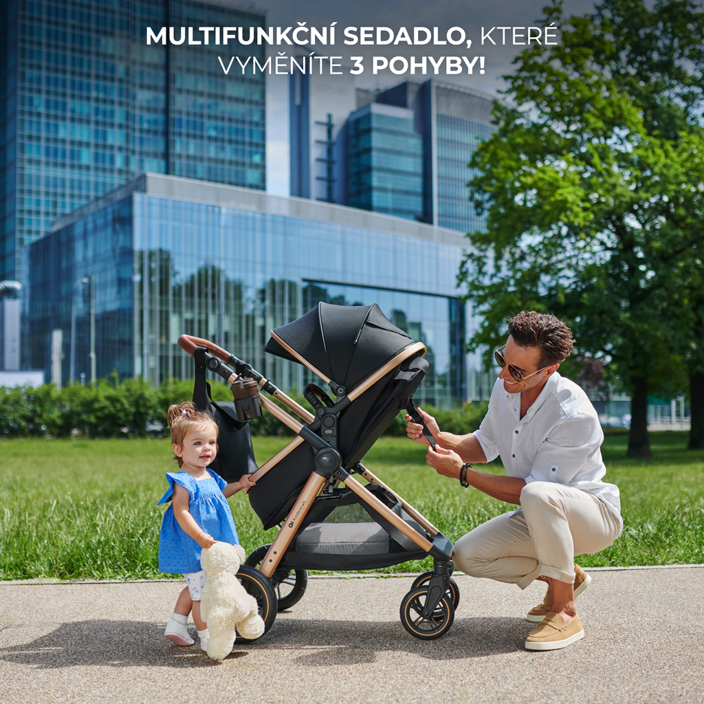 KINDERKRAFT Kočárek kombinovaný 3v1 Esme Sand Beige