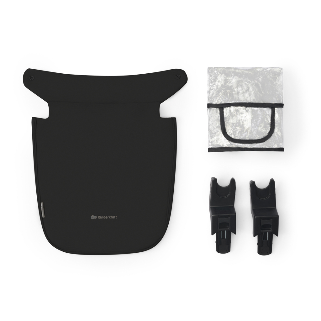 KINDERKRAFT Kočárek kombinovaný 3v1 Newly Classic black + Mink PRO