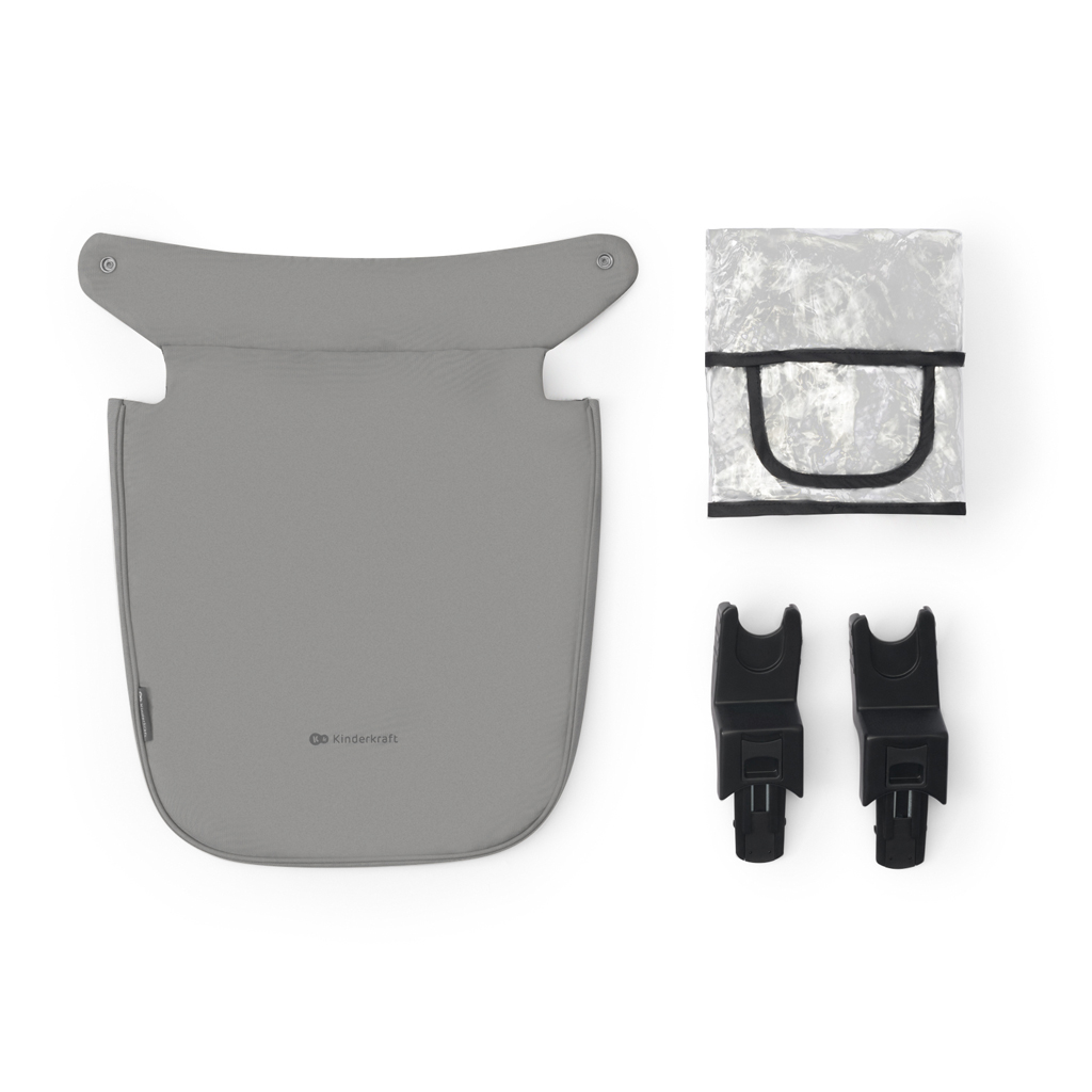 KINDERKRAFT Kočárek kombinovaný 3v1 Newly Moonlight grey + Mink PRO