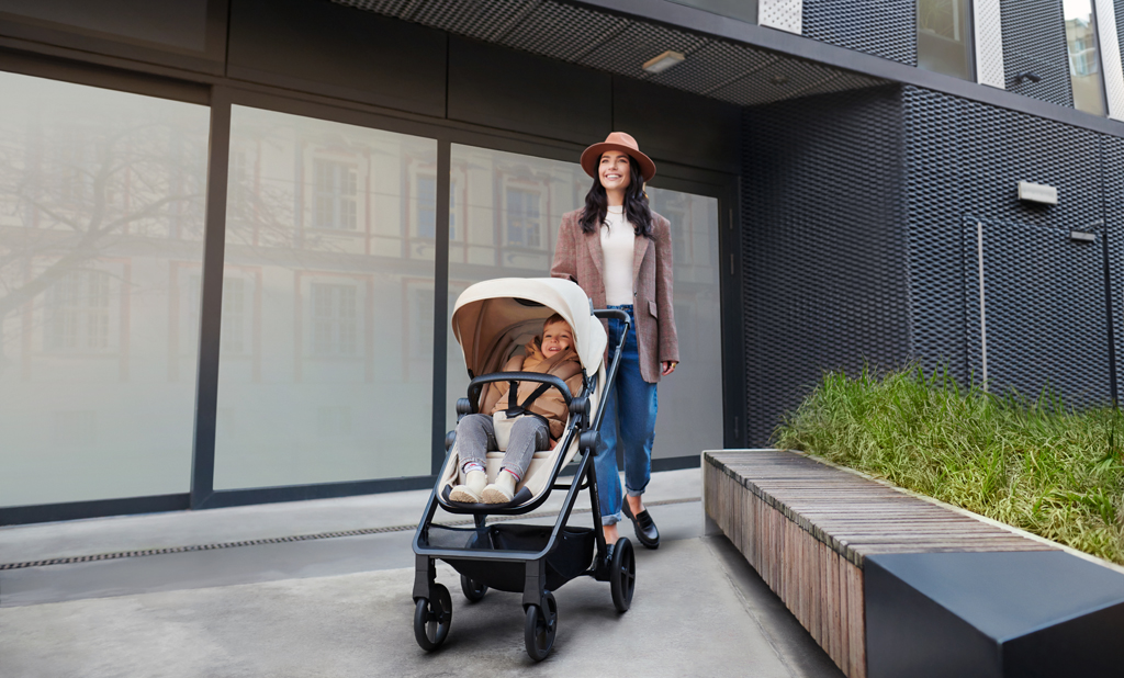 KINDERKRAFT Kočárek kombinovaný 3v1 Newly Sand beige + Mink PRO