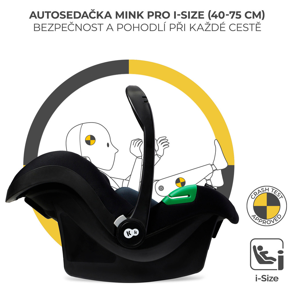 KINDERKRAFT Kočárek kombinovaný Moov 2 3v1 Pure Black - pěnová kola