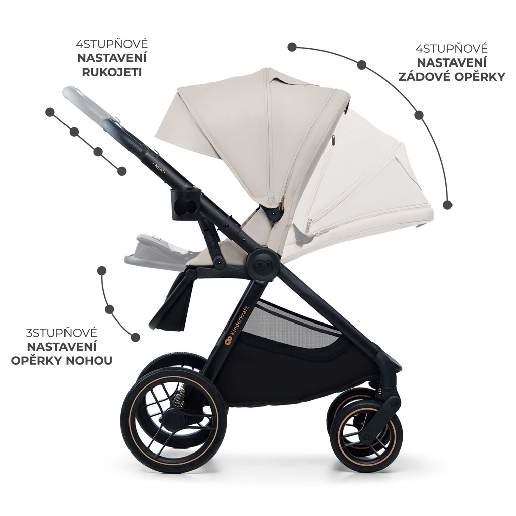 KINDERKRAFT Kočárek kombinovaný Nea 2 2v1 Beige