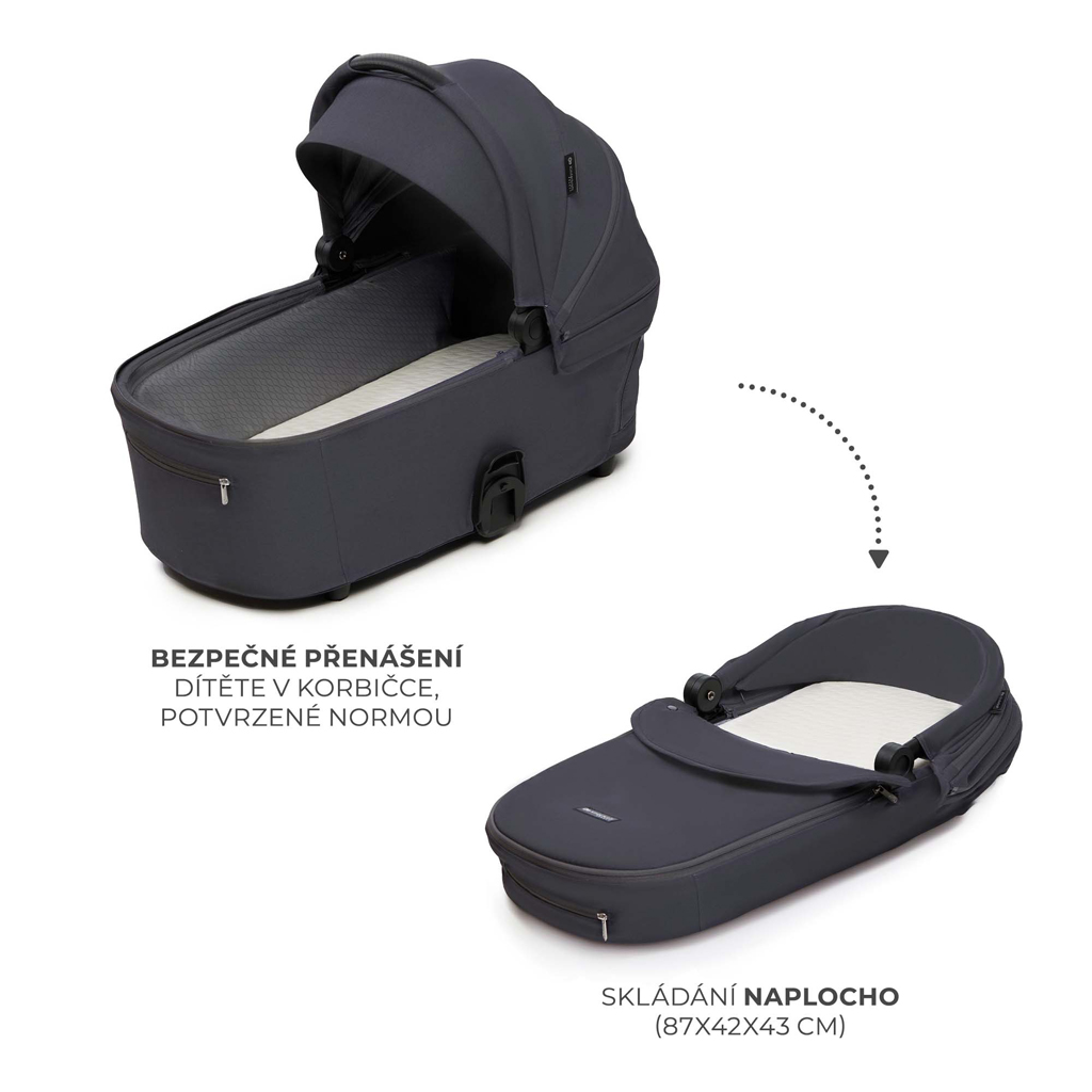 KINDERKRAFT Kočárek kombinovaný Nea 2 2v1 Dark Grey